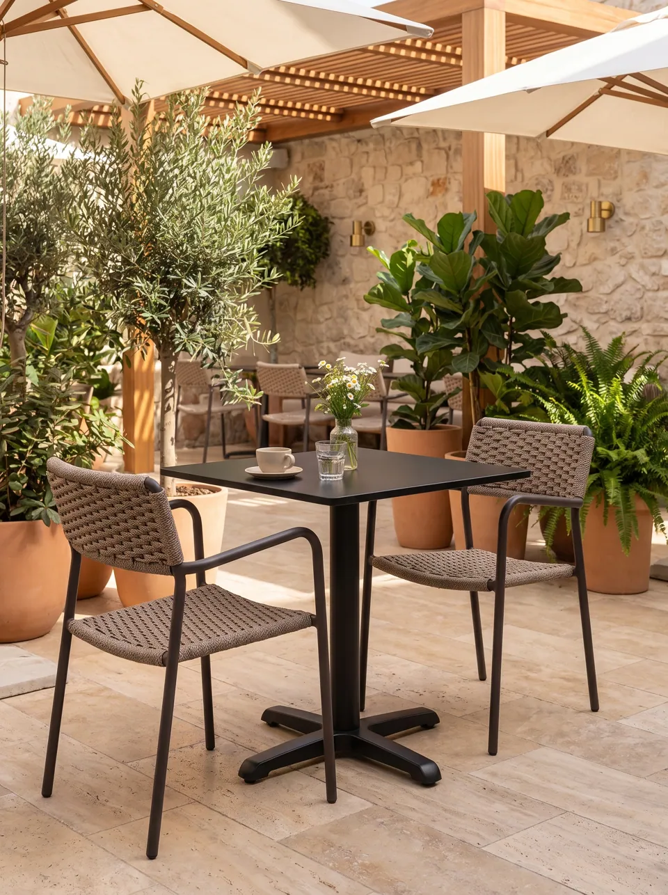 Conjunto de terraza Cuerda
