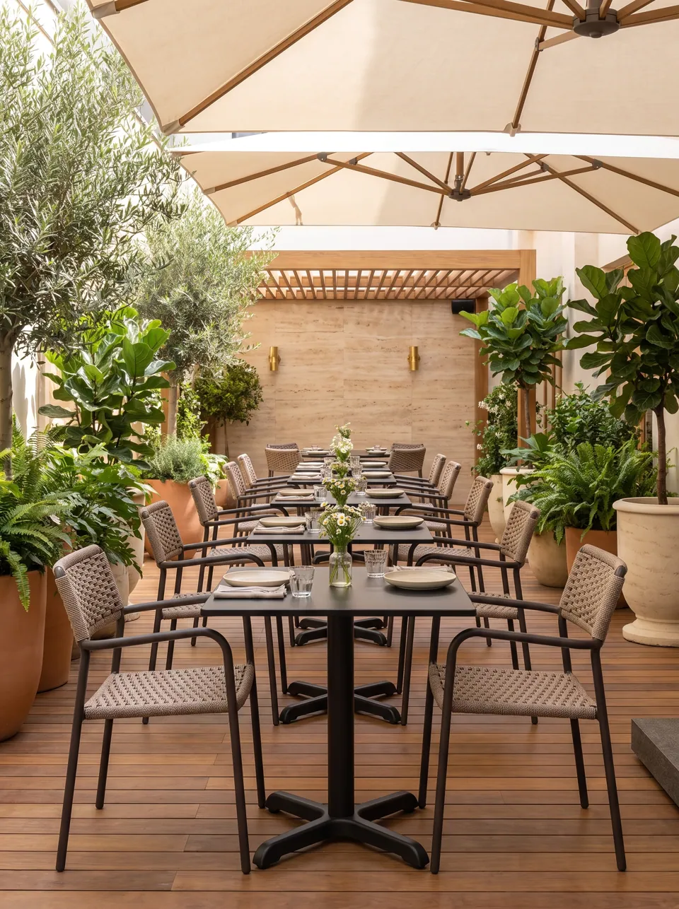 Terraza que aguanta la temporada